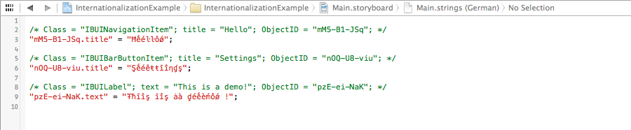 Strings file containing pseudo-localization